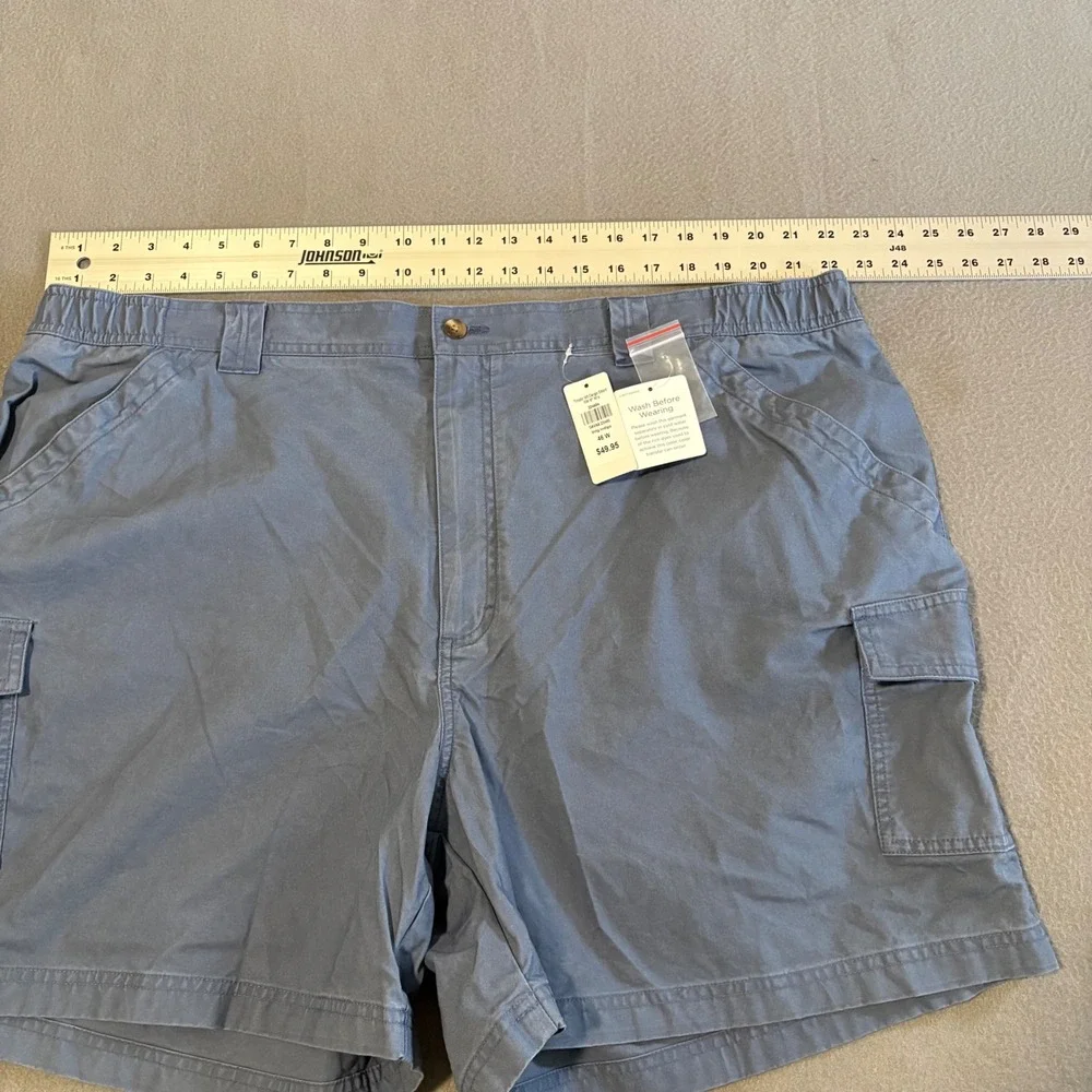 LL Bean Cargo Shorts Mens 46x6 Vintage Indigo Tropic Weight Comfort Waist NEW